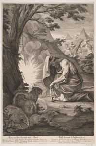 Moïse devant le buisson ardent - Georg Vilhelm Baurenfeind