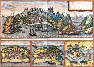 Aden, Mombasa, Kilwa, Nova Sofala, Yémen, Kenya, Tanzanie, Mozambique - Georg and Hogenberg Franz (1535 90) Braun