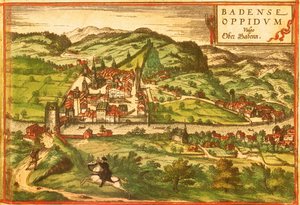 Baden, Spa, Suisse - Georg and Hogenberg Franz (1535 90) Braun