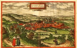 Blamont, ville de campagne en France - Georg and Hogenberg Franz (1535 90) Braun