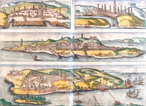 Casablanca, Azemmour, Diu, Goa, Maroc, Inde - Georg and Hogenberg Franz (1535 90) Braun