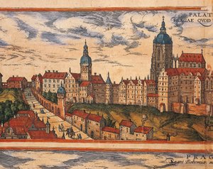 République tchèque, Prague, Vue de la citadelle - Georg Braun and Hogenberg Franz