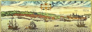 Elsinore, Danemark - Georg and Hogenberg Franz (1535 90) Braun