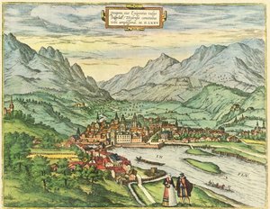 Innsbruck, Autriche, Tyrol - Georg and Hogenberg Franz (1535 90) Braun