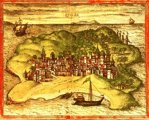 Kilwa, Tanzanie - Georg and Hogenberg Franz (1535 90) Braun