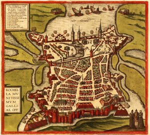 La Rochelle, France - Georg and Hogenberg Franz (1535 90) Braun