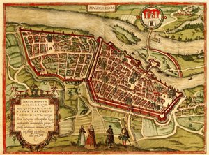 Magdeburg, Allemagne - Georg and Hogenberg Franz (1535 90) Braun