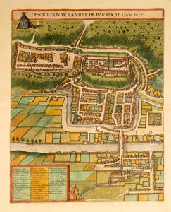 Carte de Bar-Le-Duc du Civitates Orbis Terrarum par Georg Braun - Georg Braun and Hogenberg Franz