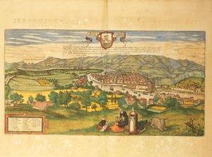 Carte de Bilbao du Civitates Orbis Terrarum par Georg Braun - Georg Braun and Hogenberg Franz