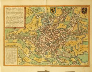 Carte de Gand de Civitates Orbis Terrarum - Georg Braun and Hogenberg Franz