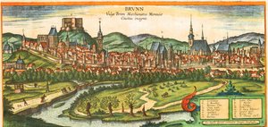 Margraviat de Moravie, 2e ville de la République tchèque - Georg and Hogenberg Franz (1535 90) Braun