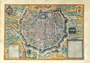 Milan du Civitates Orbis Terrarum par Georg Braun - Georg Braun and Hogenberg Franz