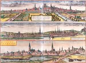 Münster, Osnabrück, Wesel, Allemagne - Georg and Hogenberg Franz (1535 90) Braun