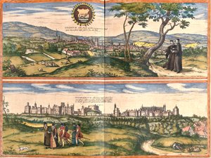 Oxford, Windsor, Castle, Grande-Bretagne - Georg and Hogenberg Franz (1535 90) Braun