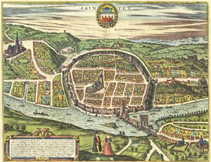 Saintes, France - Georg and Hogenberg Franz (1535 90) Braun