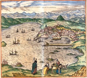 Santander, Espagne - Georg and Hogenberg Franz (1535 90) Braun
