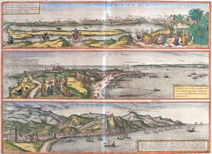 Séville, Cadix, Malaga, Espagne - Georg and Hogenberg Franz (1535 90) Braun
