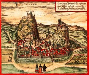 Sion, Suisse - Georg and Hogenberg Franz (1535 90) Braun