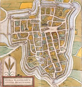 Ypres, Belgique - Georg and Hogenberg Franz (1535 90) Braun