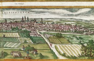 Terres agricoles près de Valladolid, dans Civitatis Orbis Terrarum, par Franz Hogenberg (1535-1590) - Georg Braun and Hogenberg Franz