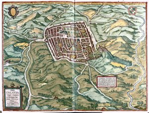 Caiazzo (province de Caserte), Italie - Georg Braun and Hogenberg Franz