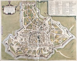Padoue, région de la Vénétie, Italie (gravure) - Georg Braun and Hogenberg Franz
