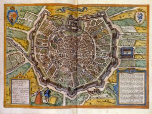 Plan de Milan en 1585 tiré de l