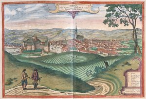 Polna, République tchèque (gravure) - Georg Braun and Hogenberg Franz