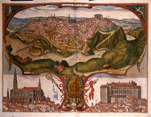 Vue de la ville de Tolède au 16ème siècle - Georg Braun and Hogenberg Franz