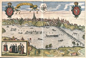 Varsovie, Pologne (gravure) - Georg Braun and Hogenberg Franz