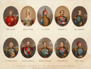 Souverains alliés et commandants militaires de la guerre de Crimée - George (after) Baxter