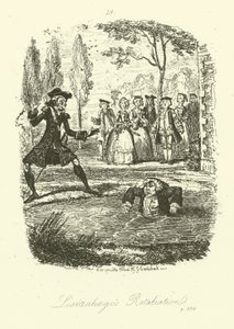 Illustration pour Humphry Clinker par Tobias Smollett (gravure) - George (after) Cruikshank