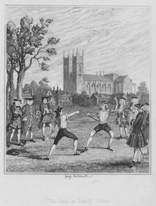 Le duel dans Tothill Fields - George (after) Cruikshank