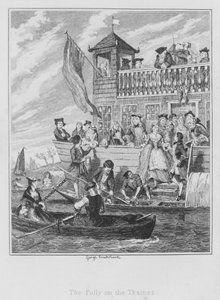 La folie sur la Tamise - George (after) Cruikshank