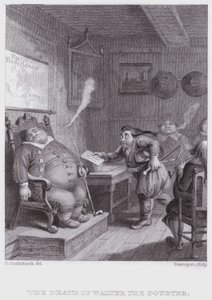 La mort de Walter Le Douteur - George (after) Cruikshank