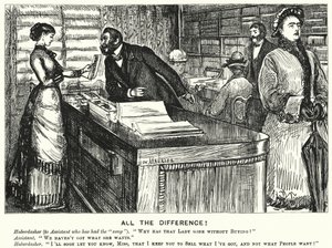 Caricature de Punch : Toute la différence ! (gravure) - George (after) Du Maurier