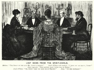 Caricature de Punch : Dernières nouvelles du monde des esprits (gravure) - George (after) Du Maurier