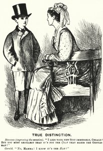 Caricature de Punch : Vraie distinction (gravure) - George (after) Du Maurier