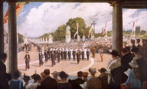 Le défilé de la paix à Londres - George (after) Harcourt