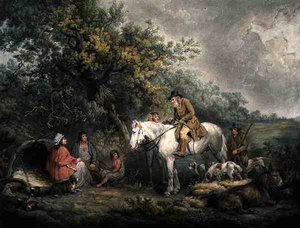 Morning, or The Benevolent Sportsman, gravé et pub. par Joseph Grozer - George (after) Morland