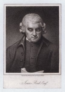 Isaac Reed, éditeur littéraire et collectionneur de livres anglais (gravure) - George (after) Romney
