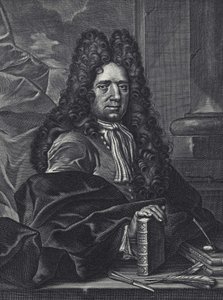 Portrait de George Shelley, calligraphe anglais du XVIIIe siècle, gravure par George Bickham - George (c.1706–71) Bickham