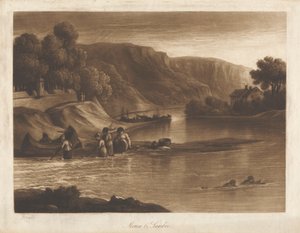 Meuse et Sambre, depuis la porte de la Sambre - George Arnald