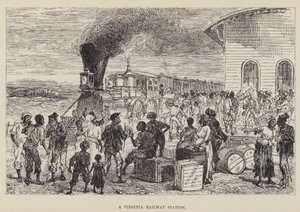 Une gare ferroviaire en Virginie - George Augustus Sala