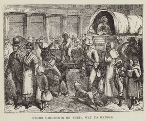 Émigrants noirs en route pour le Kansas