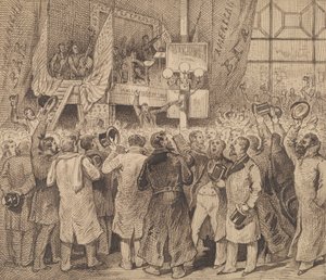 Corbeaux célébrant dans un bar américain - George Augustus Sala