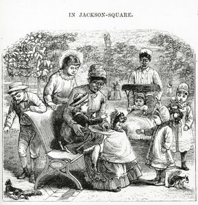 À Jackson Square, La Nouvelle-Orléans, illustration de 