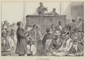Dans une église noire (gravure) - George Augustus Sala