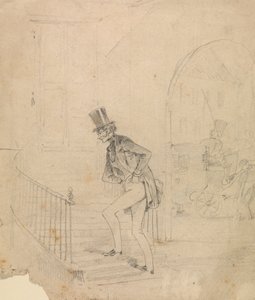 Homme entrant dans une maison - George Augustus Sala