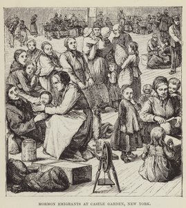 Émigrants mormons à Castle Garden, New York - George Augustus Sala